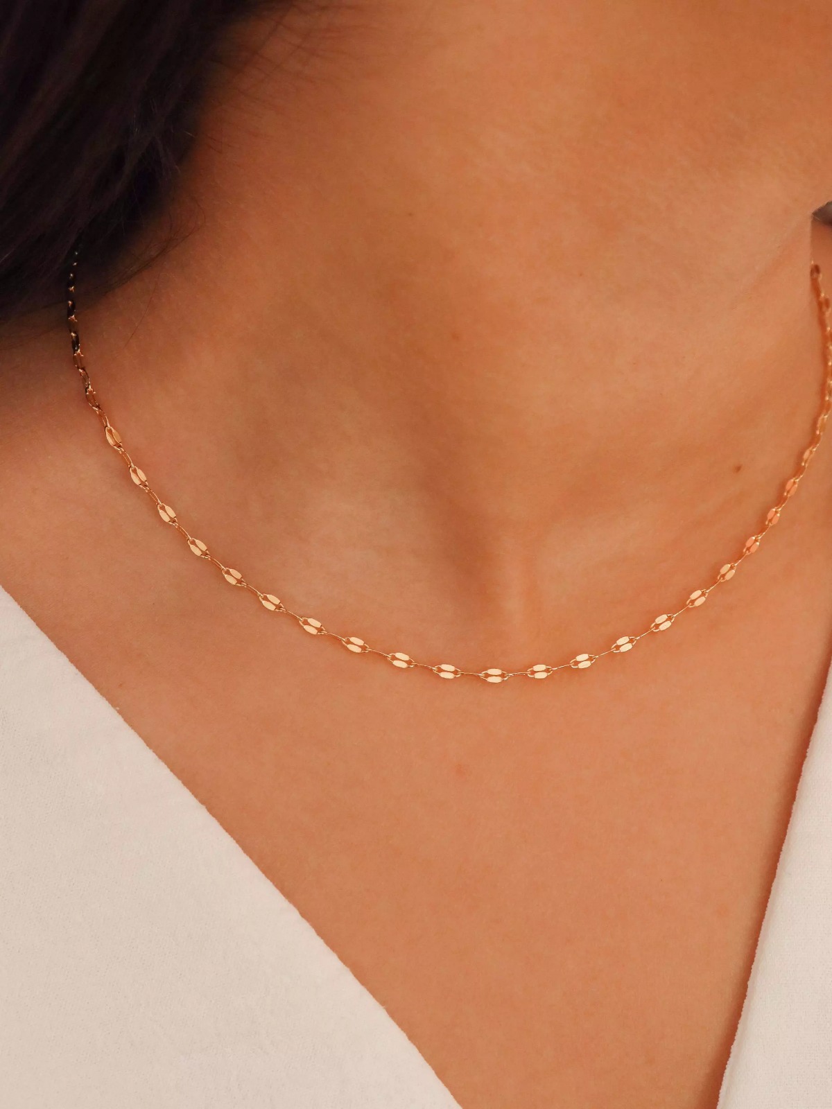 Choker chapinhas diamantadas - Ouro cod1868