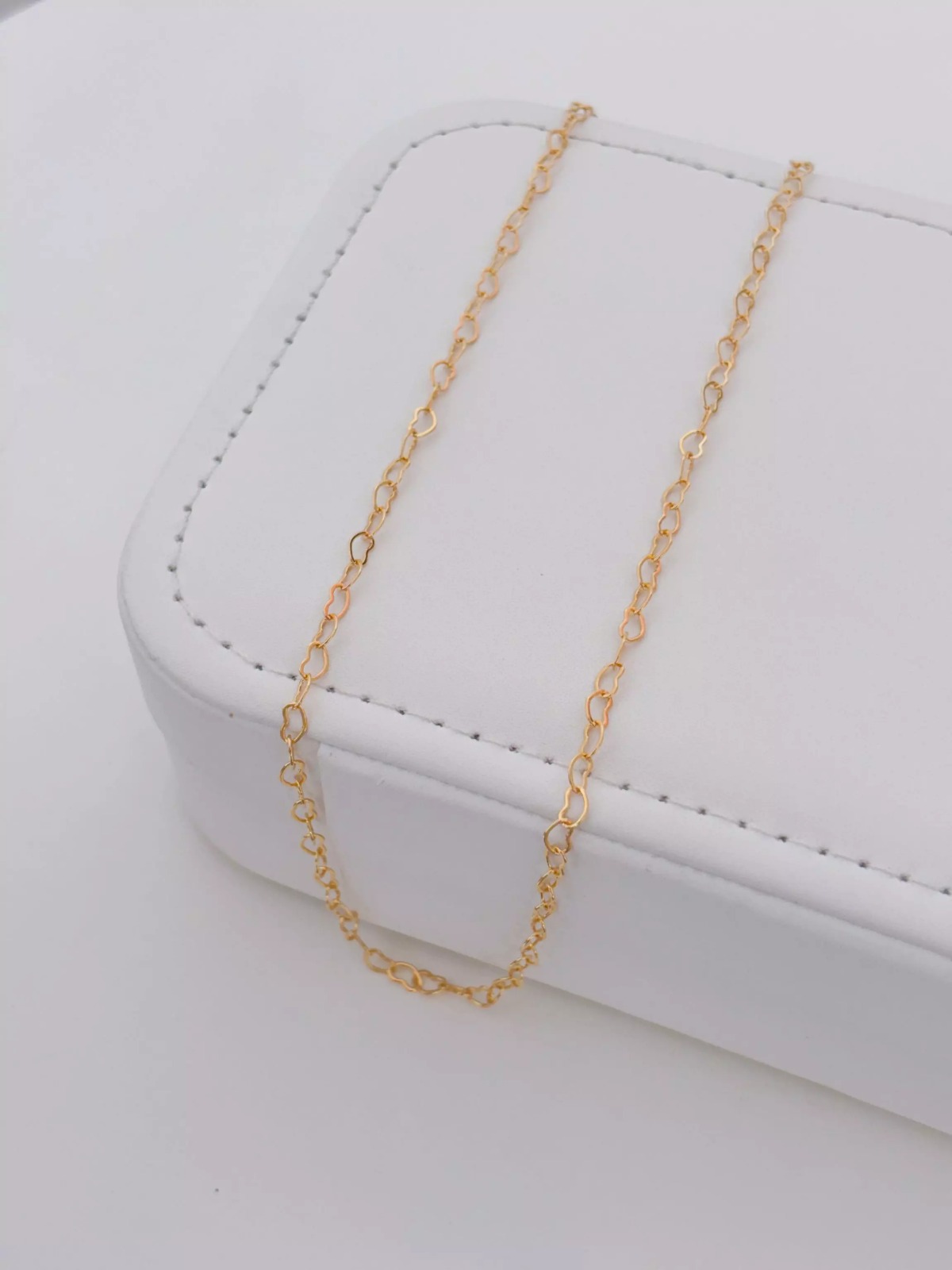 Colar elos de corações 3mm Ouro cod2121